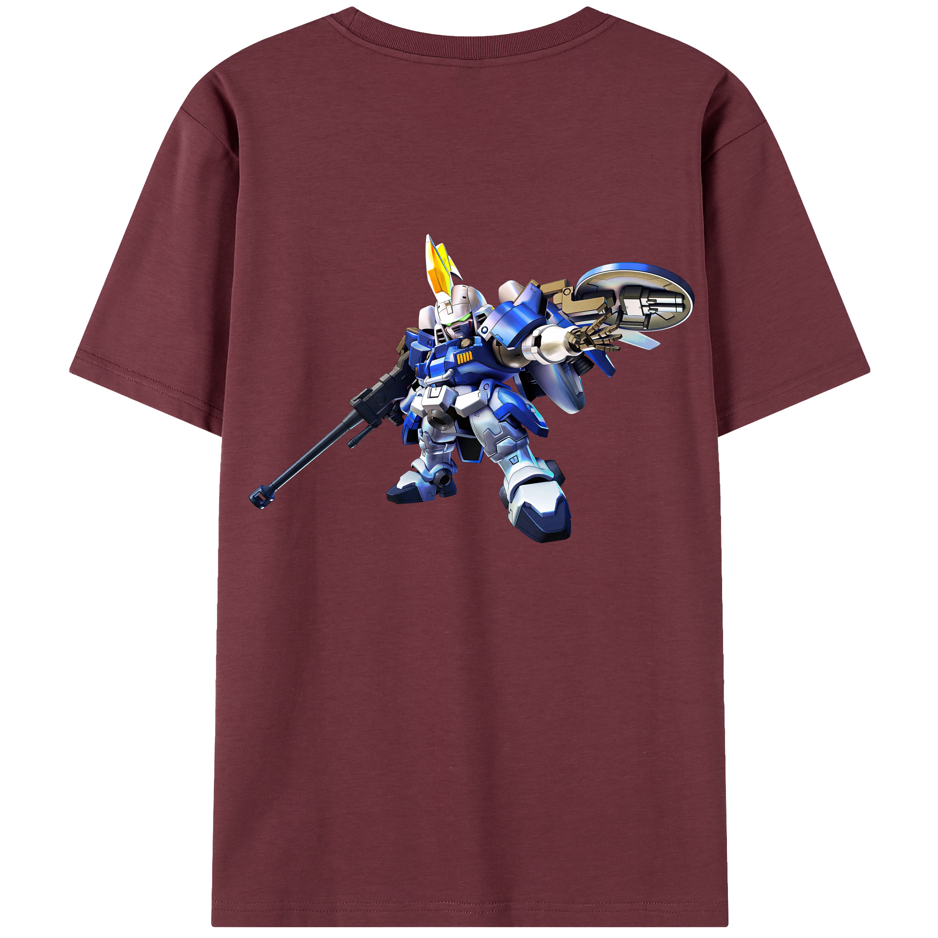 （画像用） 機動戦士ガンダム Mobile Suit Gundam 綿100％半袖Tシャツ（背面プリント）